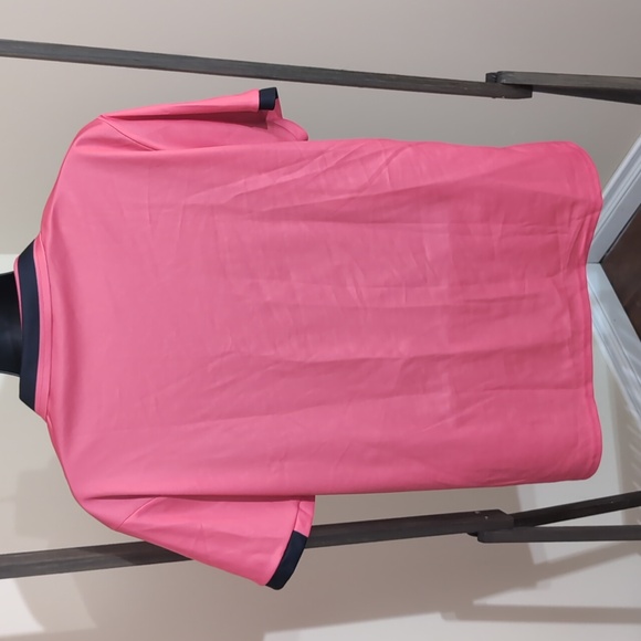 Pink Athletic Polo With Black Detailing Polyester Cotton Blend - Picture 3 of 11